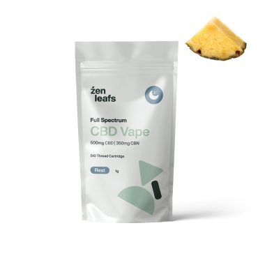 Full Spectrum CBD & CBN Vape for Rest 850mg (510 Thread Cartridge) Pineapple Terpene